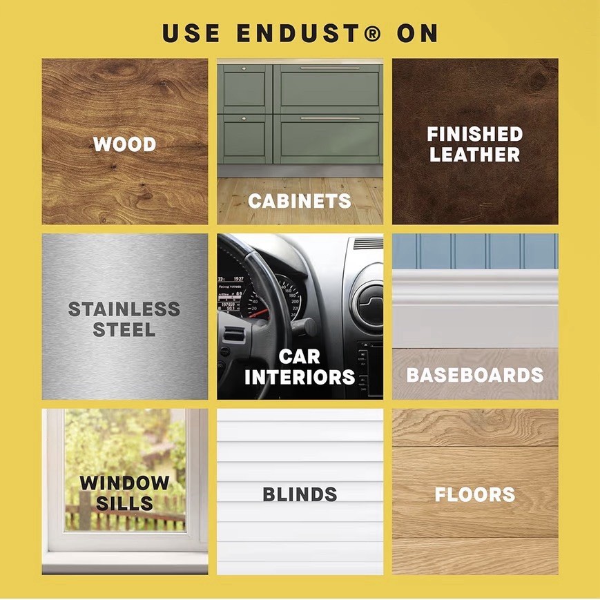 Endust Lemon Zest Multi-Surface Dusting and Cleaning Spray, Lemon Zest, 6-Pack