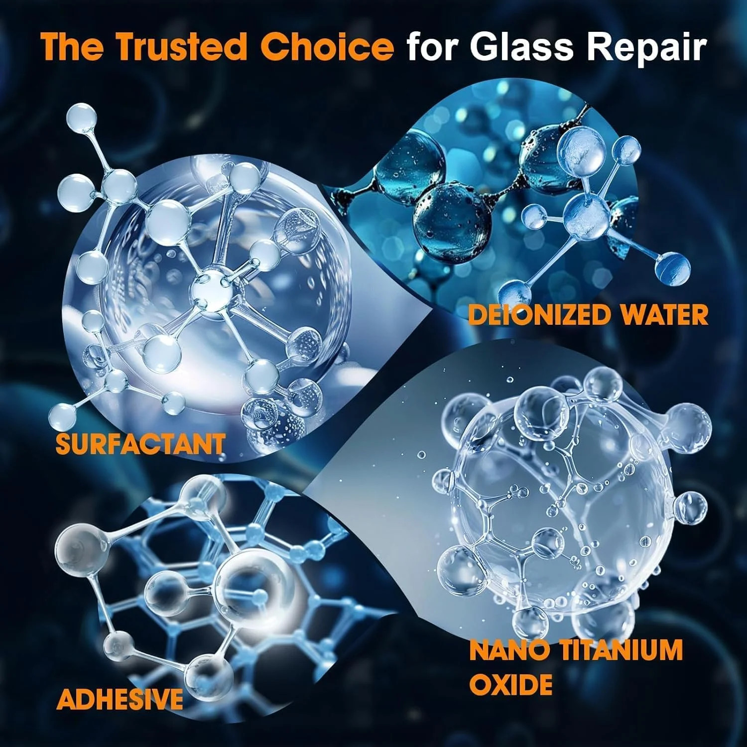Windshield Chip Repair Kit, Quick-Fix Car Windshield Repair Kit, Resin Glass Cra