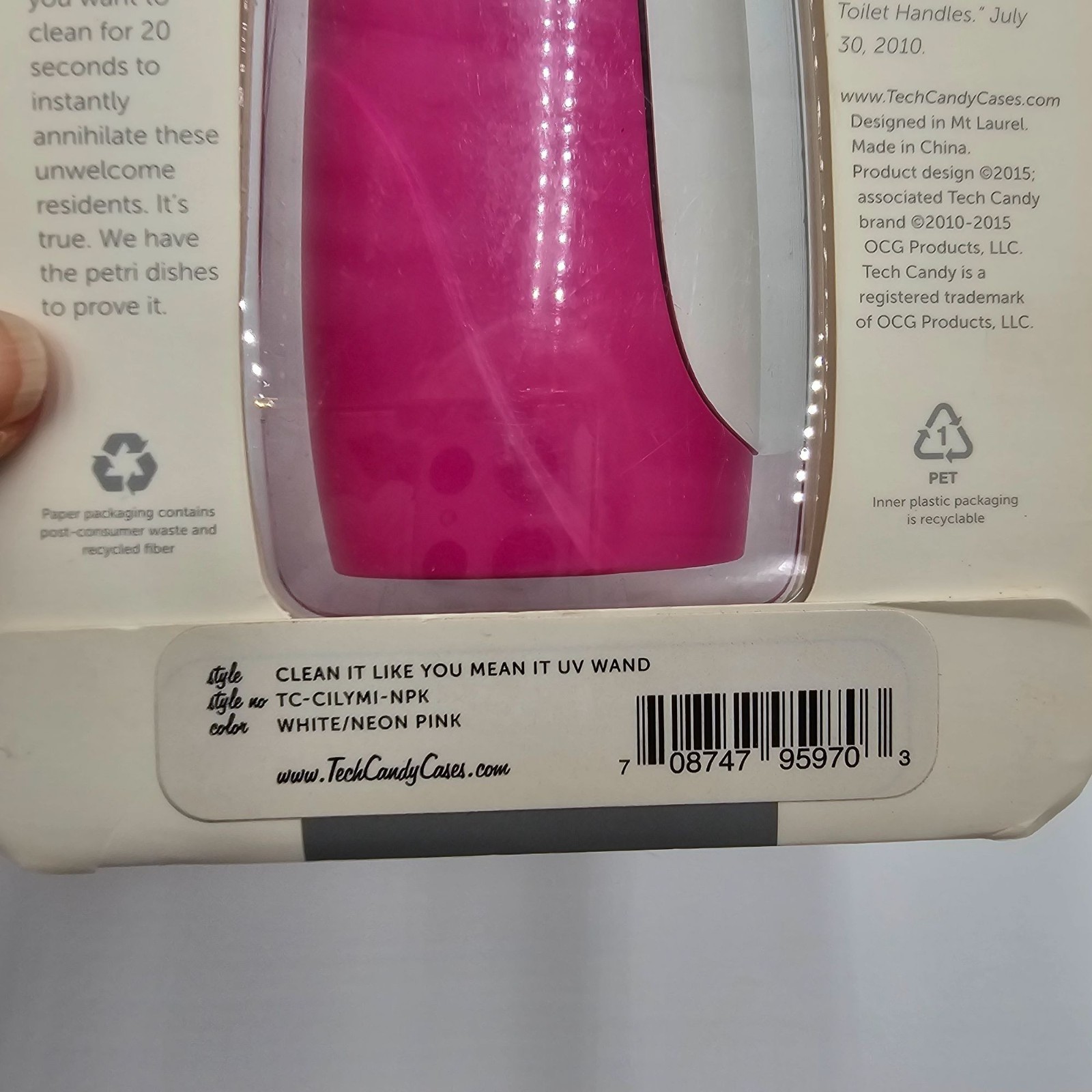 Tech Candy Clean It Like You Mean It UV Disinfectant Wand Travel Accessory