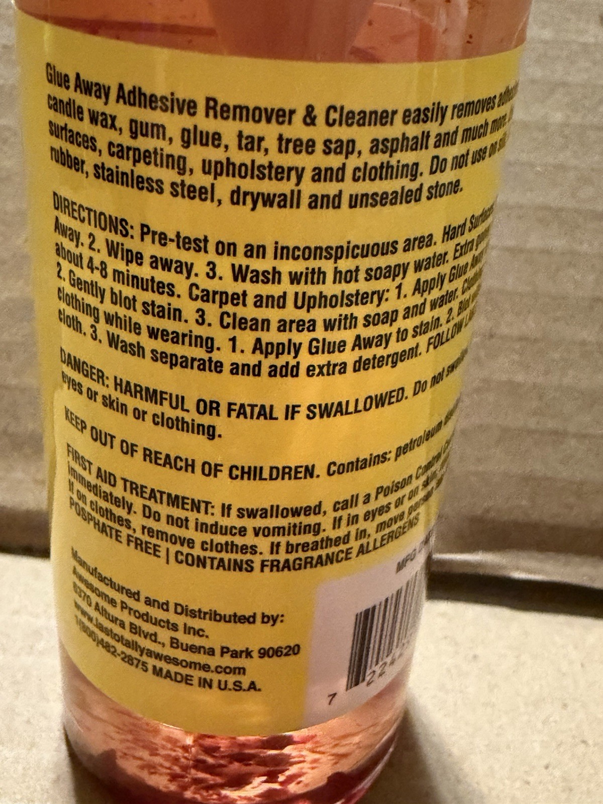 Glue-Away Adhesive Remover Spray 4 fl oz