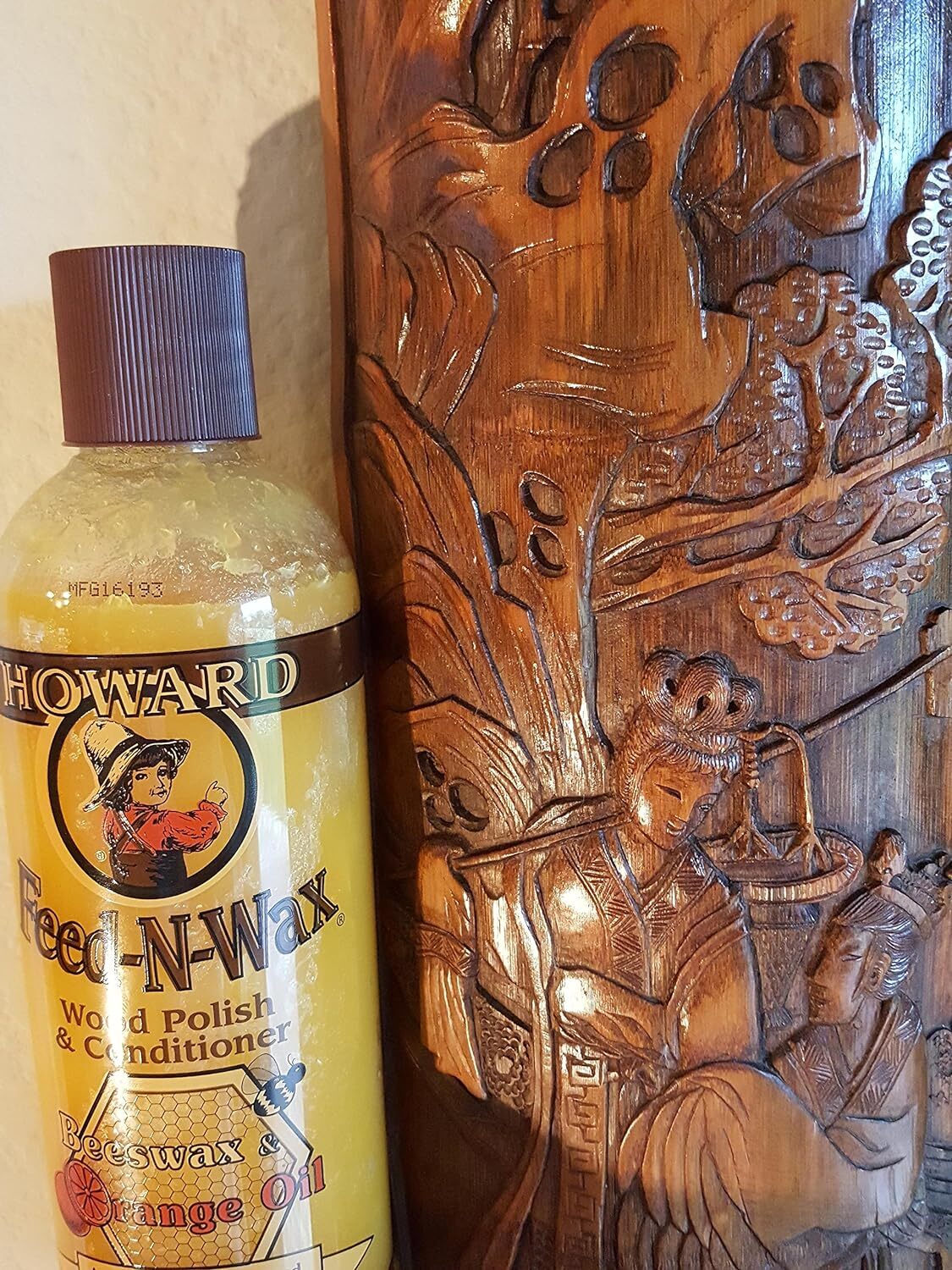Howard Orange Oil Wood Cleaner 32 Fl Oz Beeswax Finish Furniture Care