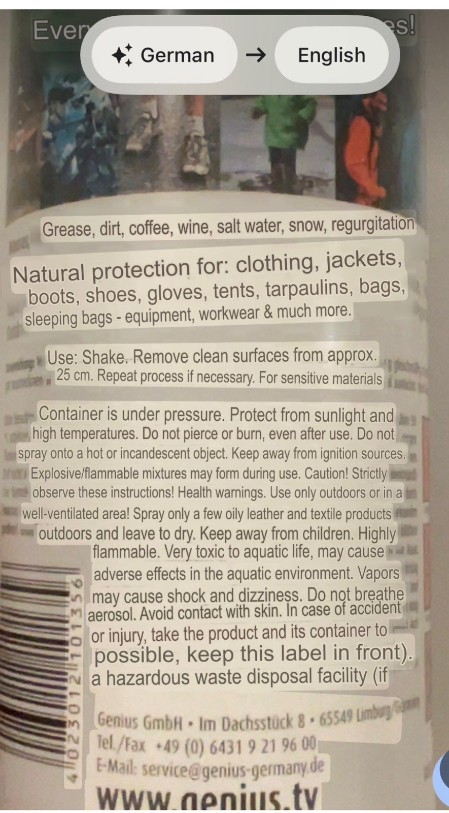 AMPHIFIT Water Repellent Spray 10.5 oz. Fabric Protector And More!