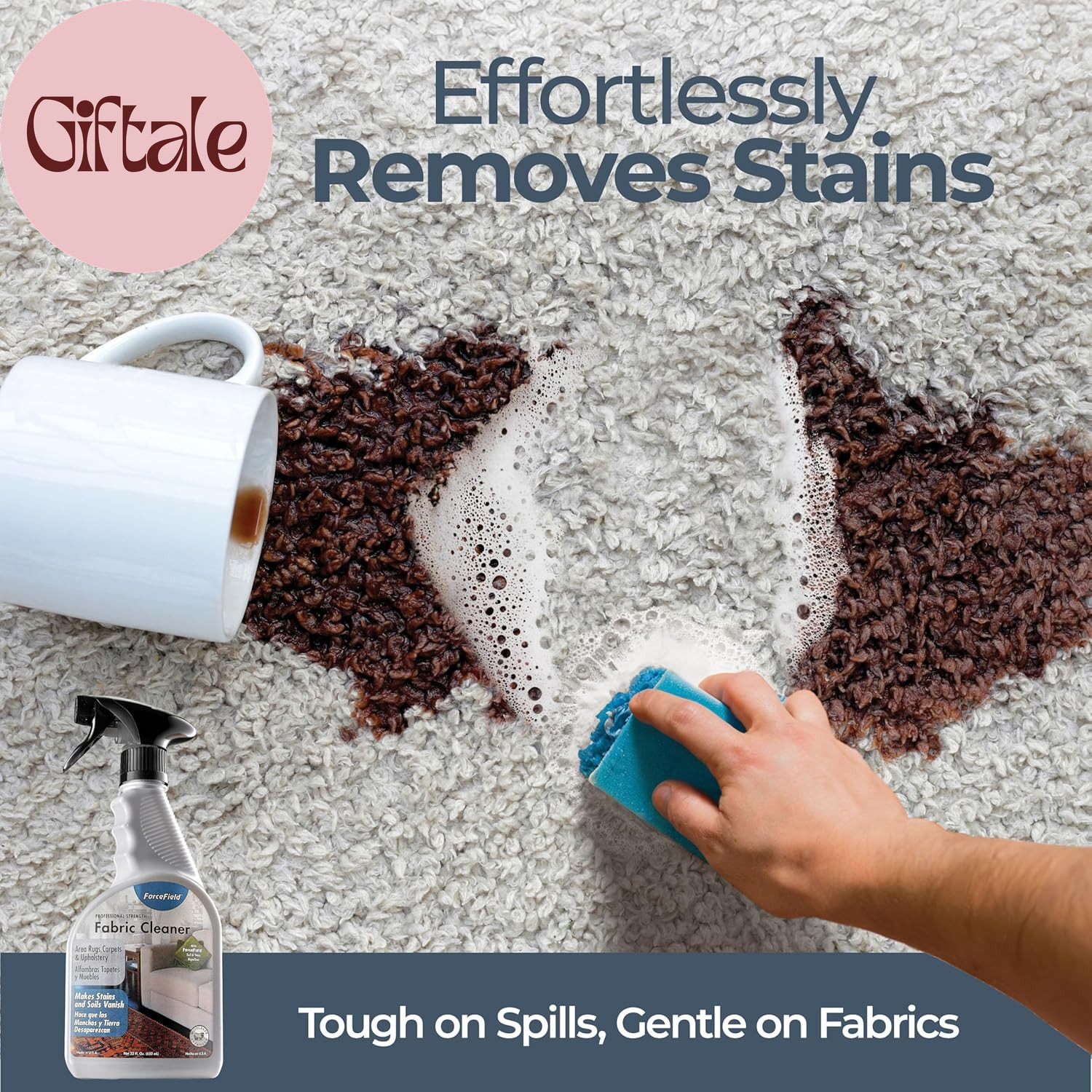 ® Fabric Cleaner Professional Strength, Deeply Penetrates Water Safe Fabric & Fi