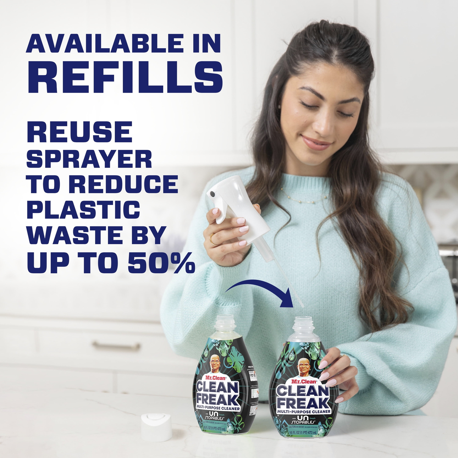 Multi Surface Cleaning Spray, , Unstopables Fresh Scent, 64 fl oz