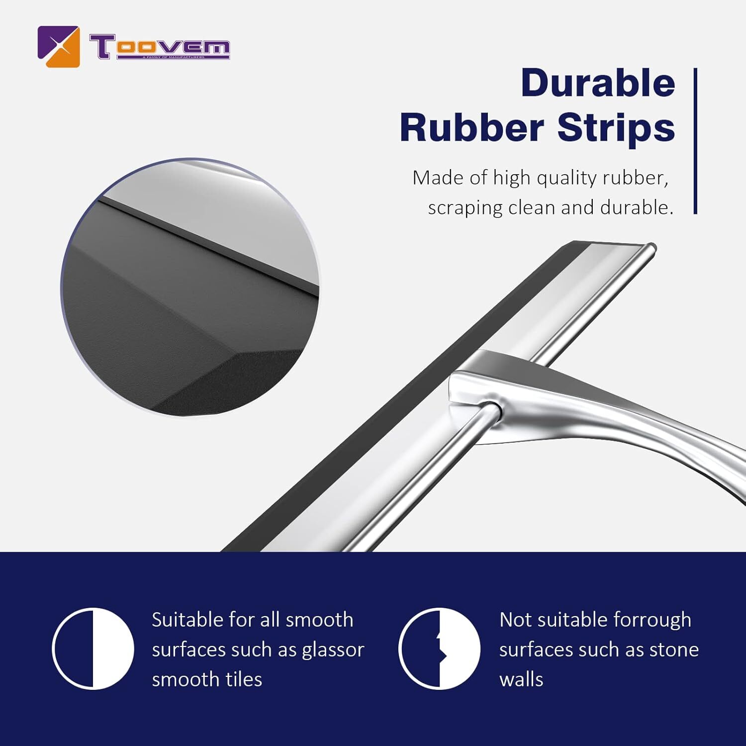 14” Squeegee For Shower Mirror Window Door Home Office House Cleaner Car Glass
