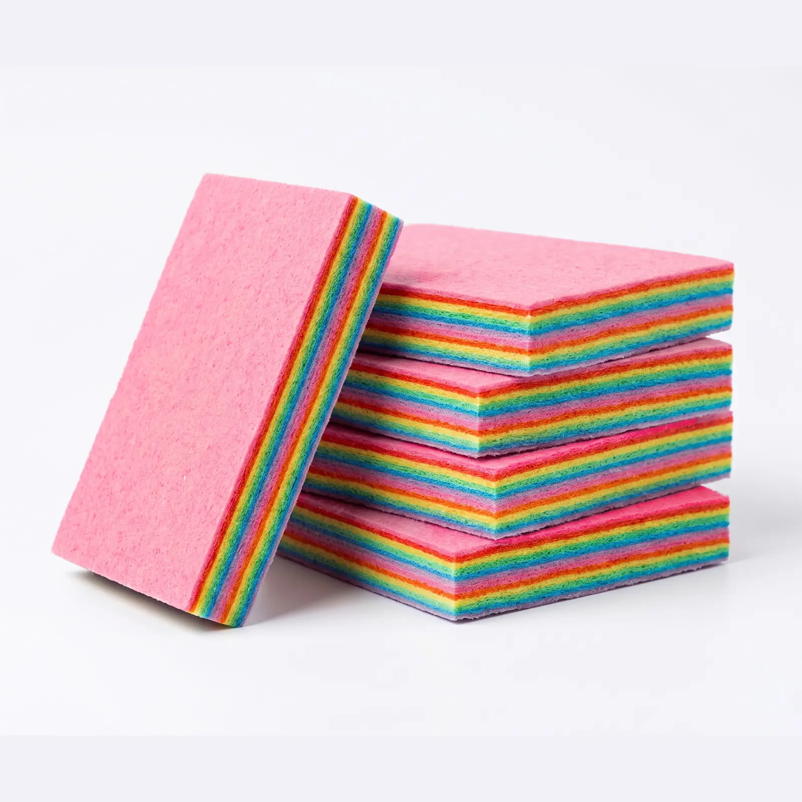 12-Layer Peelable Rainbow Cleaning Cloths – PVA & Microfiber, Non-Abrasive, Supe