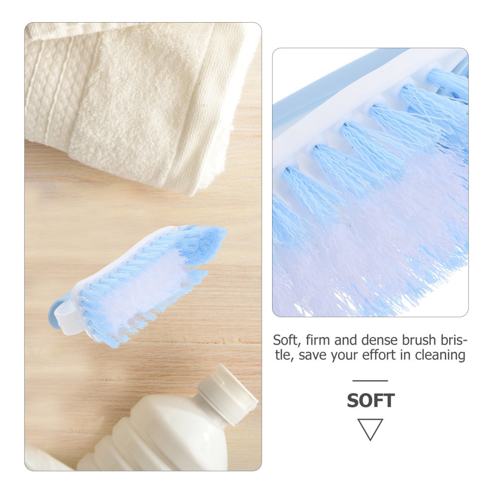 Sneaker Cleaning Brush with Firm Dense Bristles and Lightweight Curved Handle
