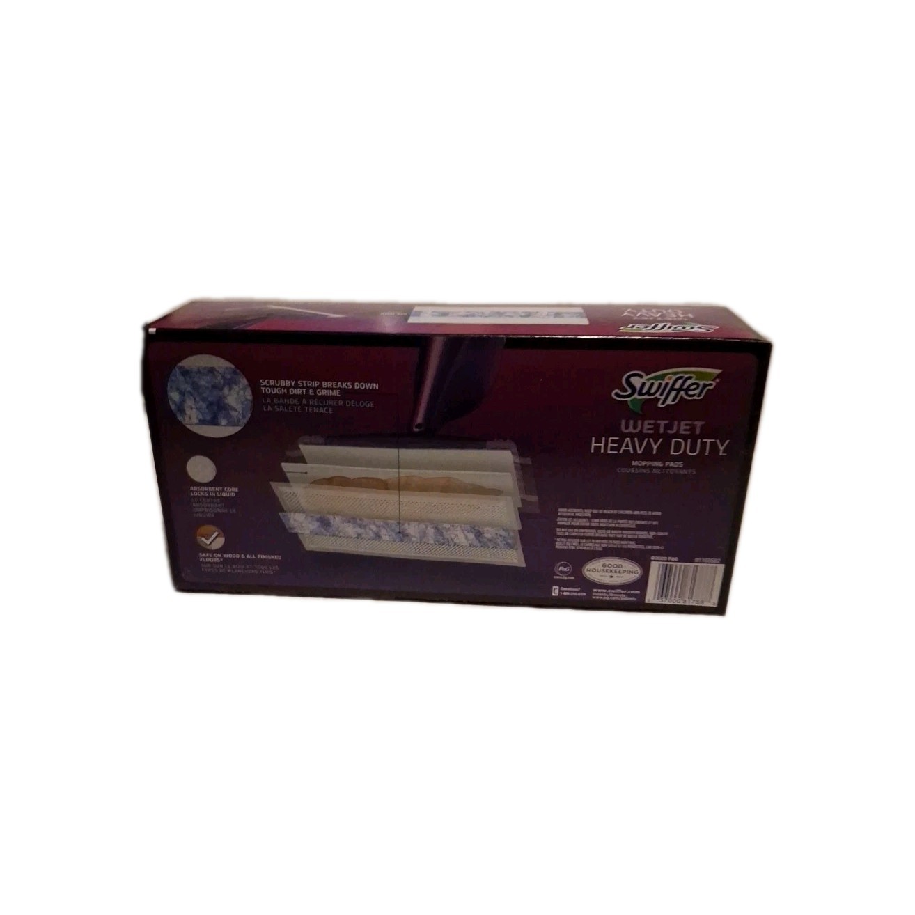 Swiffer Wet Jet Mopping Pads Refill Scrubby Strip 10 Count Lock-Away