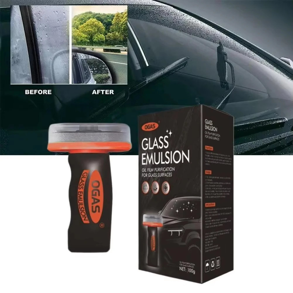 OGAS 100g Car Glass Oil Film Remover Front Windshield Rearview Mirror Side