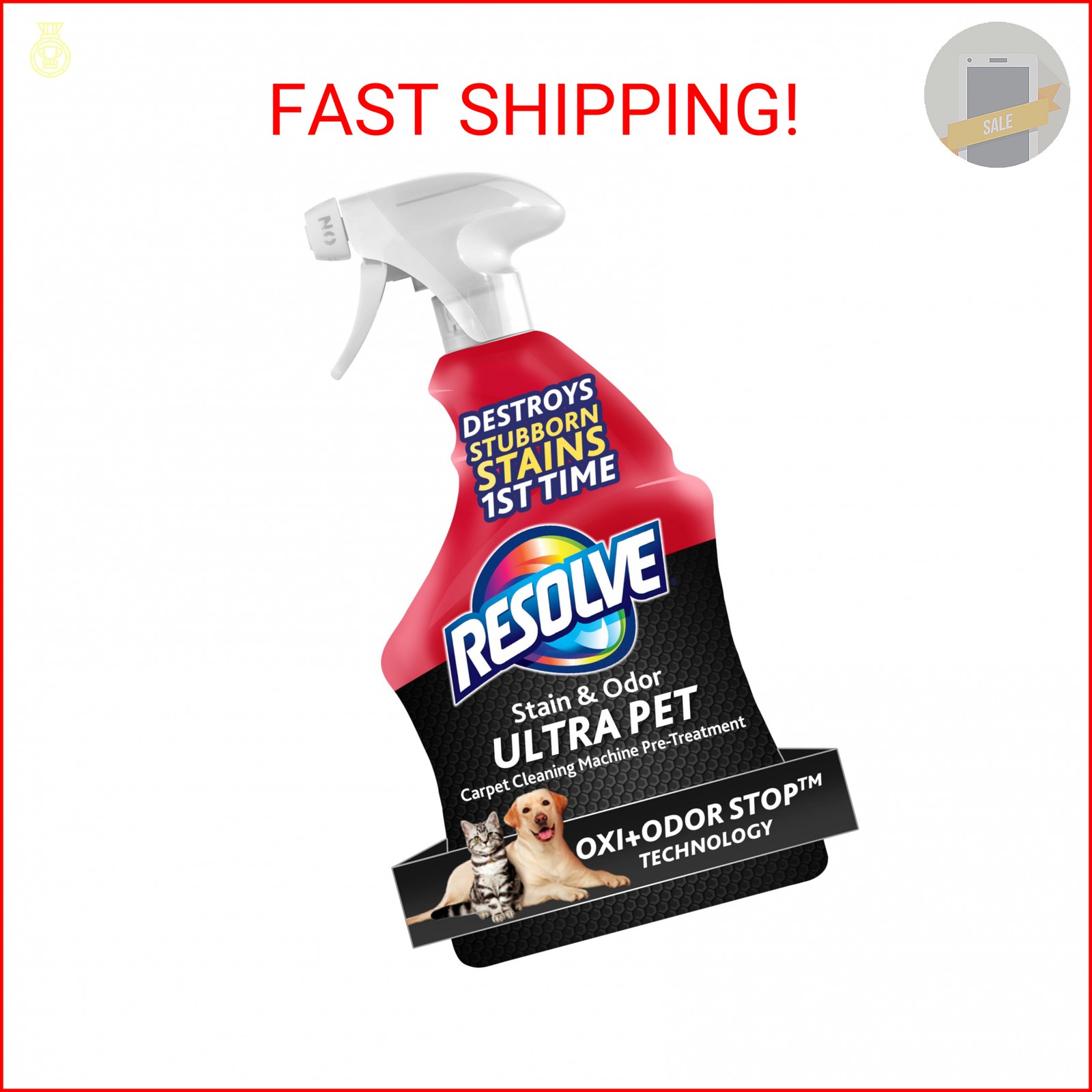 Resolve Ultra Pet Carpet Cleaner Spray – for Removal of Pet Stains & Odors, 32oz