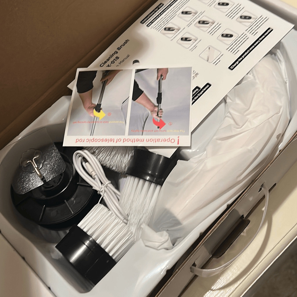 3me Lifestyle QX-018 Electric Cleaning Brush Multifunction Power Scrubber New