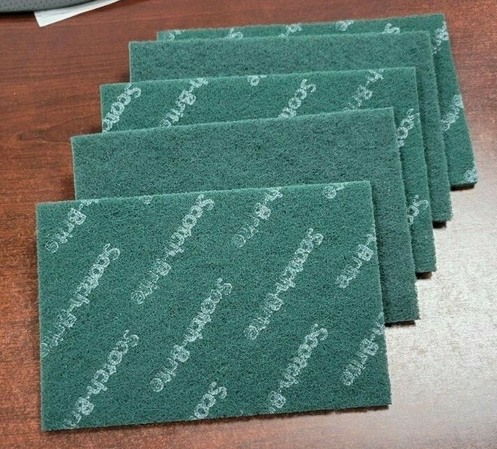 5 of 3M Scotch Brite Heavy Duty Scour Green Pads 6×9″ Powerful Scrubbing / Scrub
