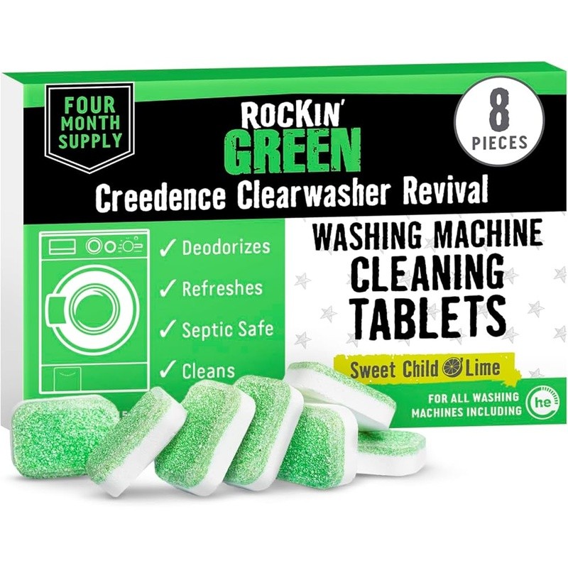 Washing Machine Cleaner Tablets Deep Clean Deodorize Fresh Lime Scent Supplies