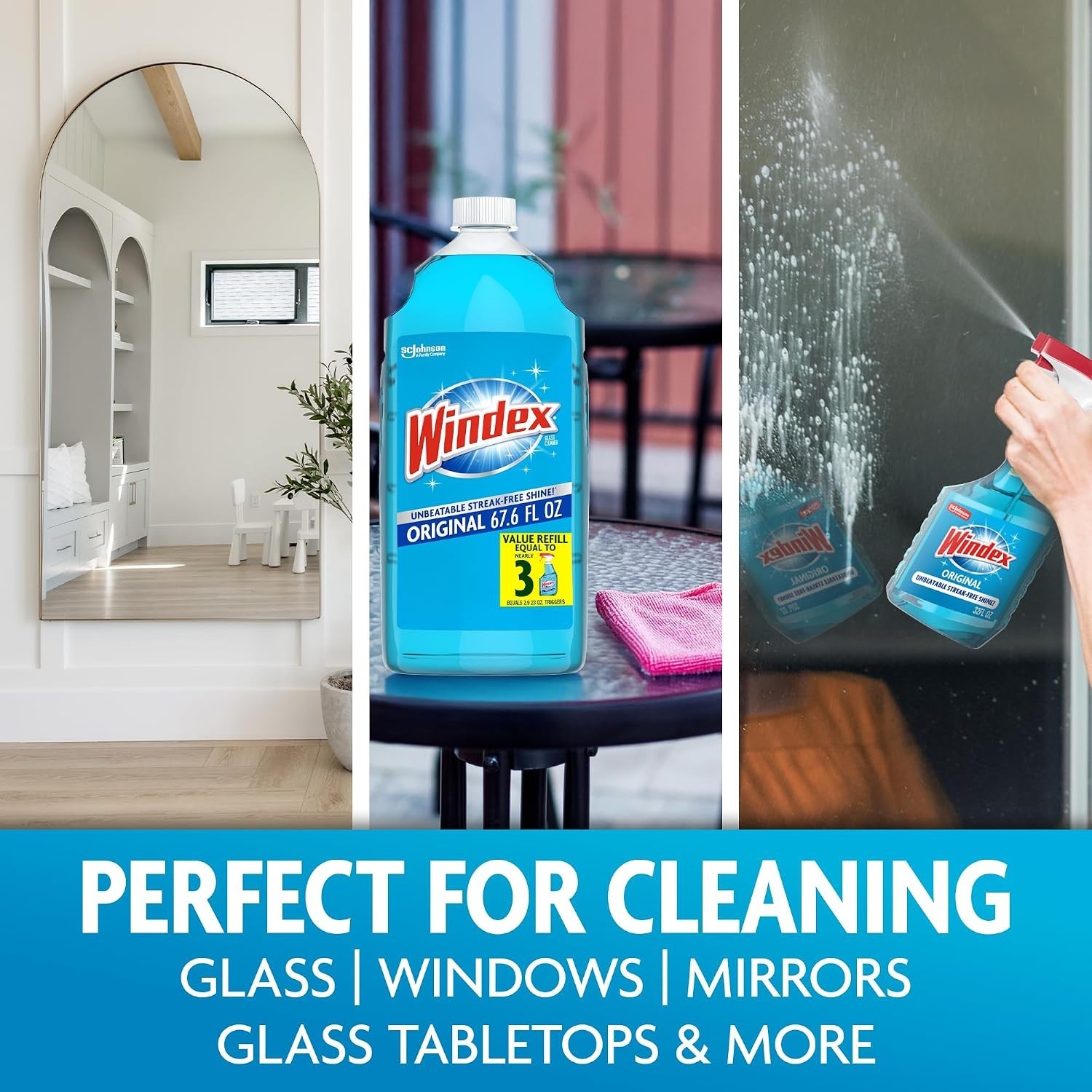 Eco-Conscious Windex 2L Window Cleaner – Made from Recycled Coastal Plastic