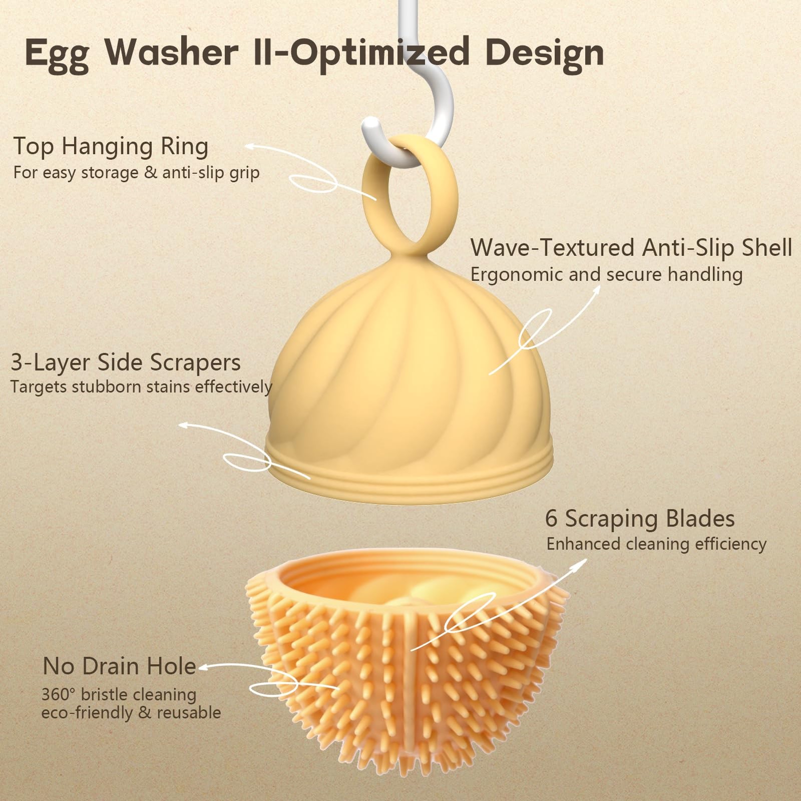 DOID TAG Egg Washer for Fresh Eggs – Upgraded 2.0 Silicone Egg Scrubber | Far…