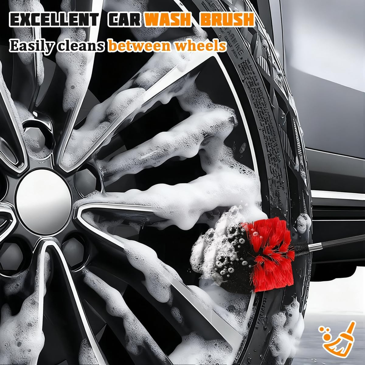 4Pcs/Set Car Drill Brush Attachment Set, Vehicle Drill Scrub Brushes Kit with Ex