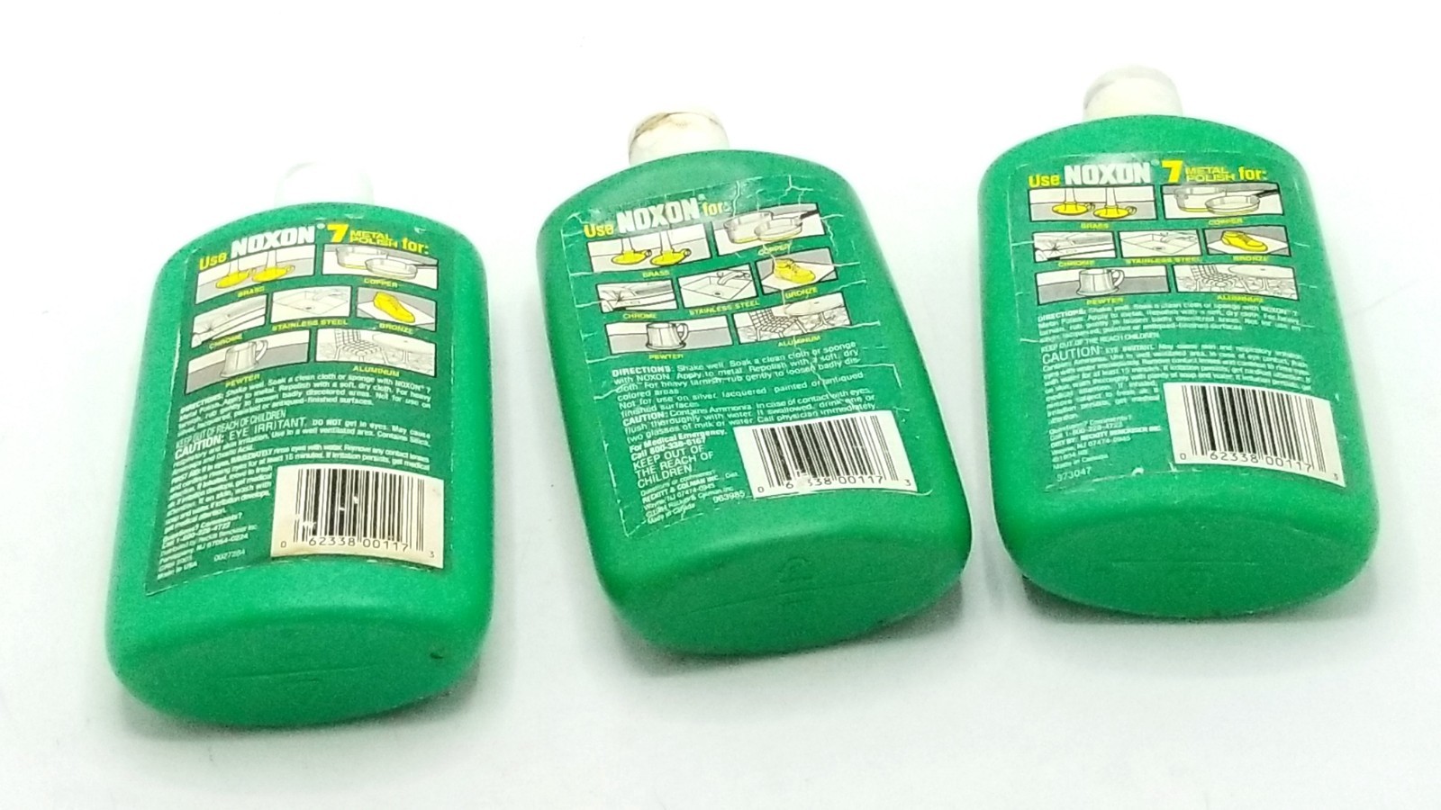 Noxon No. 7 Liquid Metal Polish 12oz Lot 3 Bottles Near Full