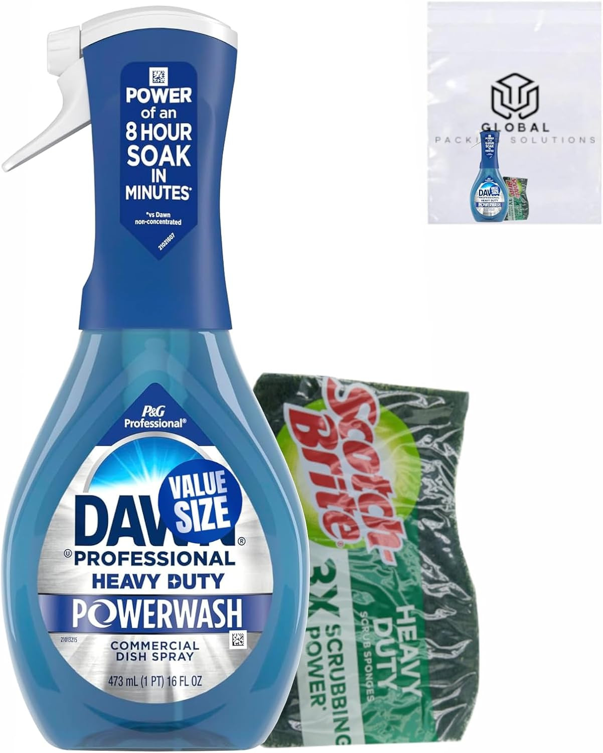 Dawn Heavy Duty Powerwash Commercial Dish Spray, 16 Fl Oz (Pack of 1) Bundled wi