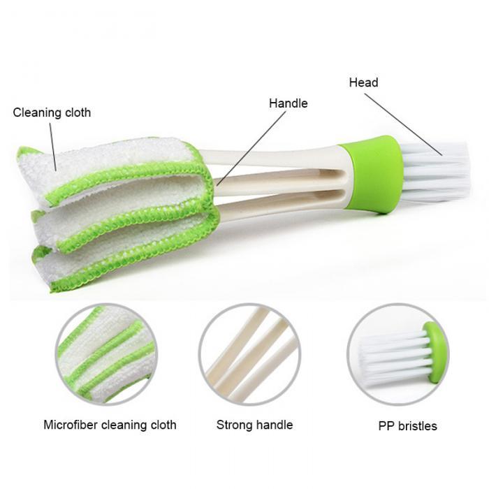 5x PCS – Portable Double End Car Vent Brush Dust Cleaner Window Air Con Blinds