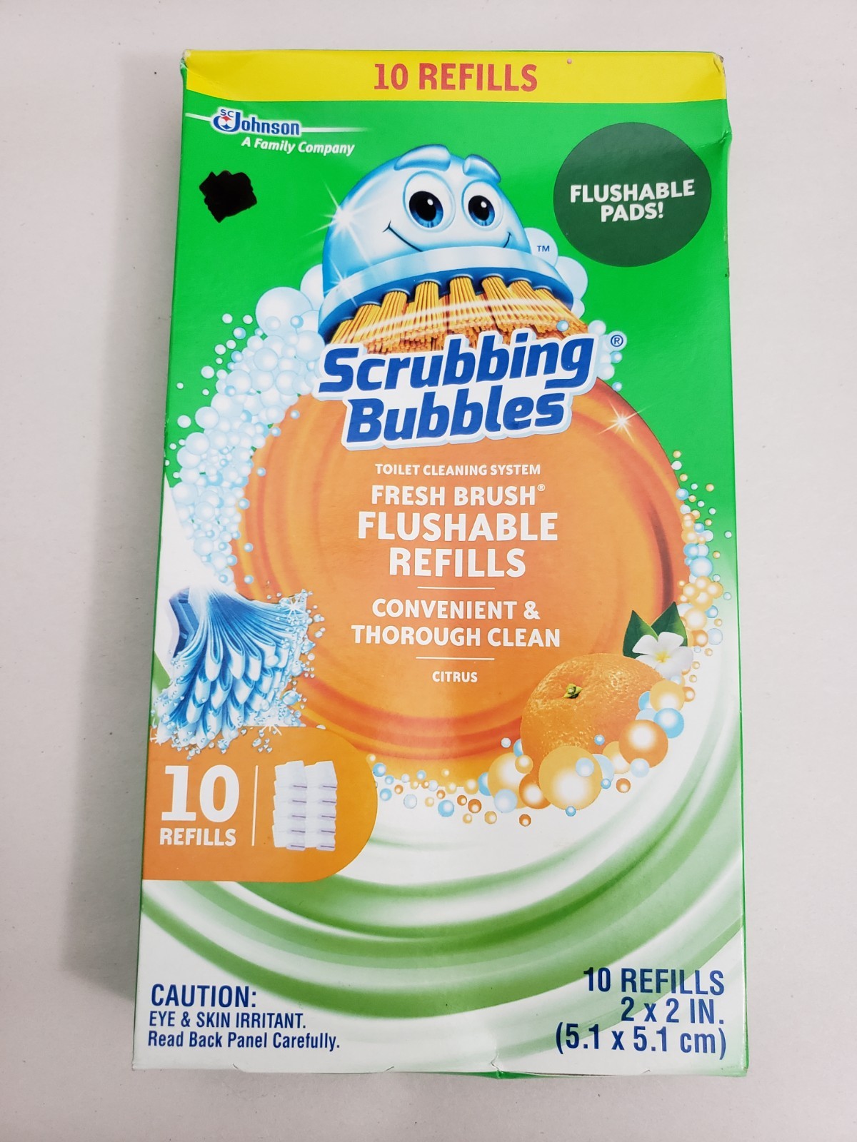 3 NEW PACKS OF 10 REFILLS SCRUBBING BUBBLES FRESH BRUSH FLUSHABLE CITRUS