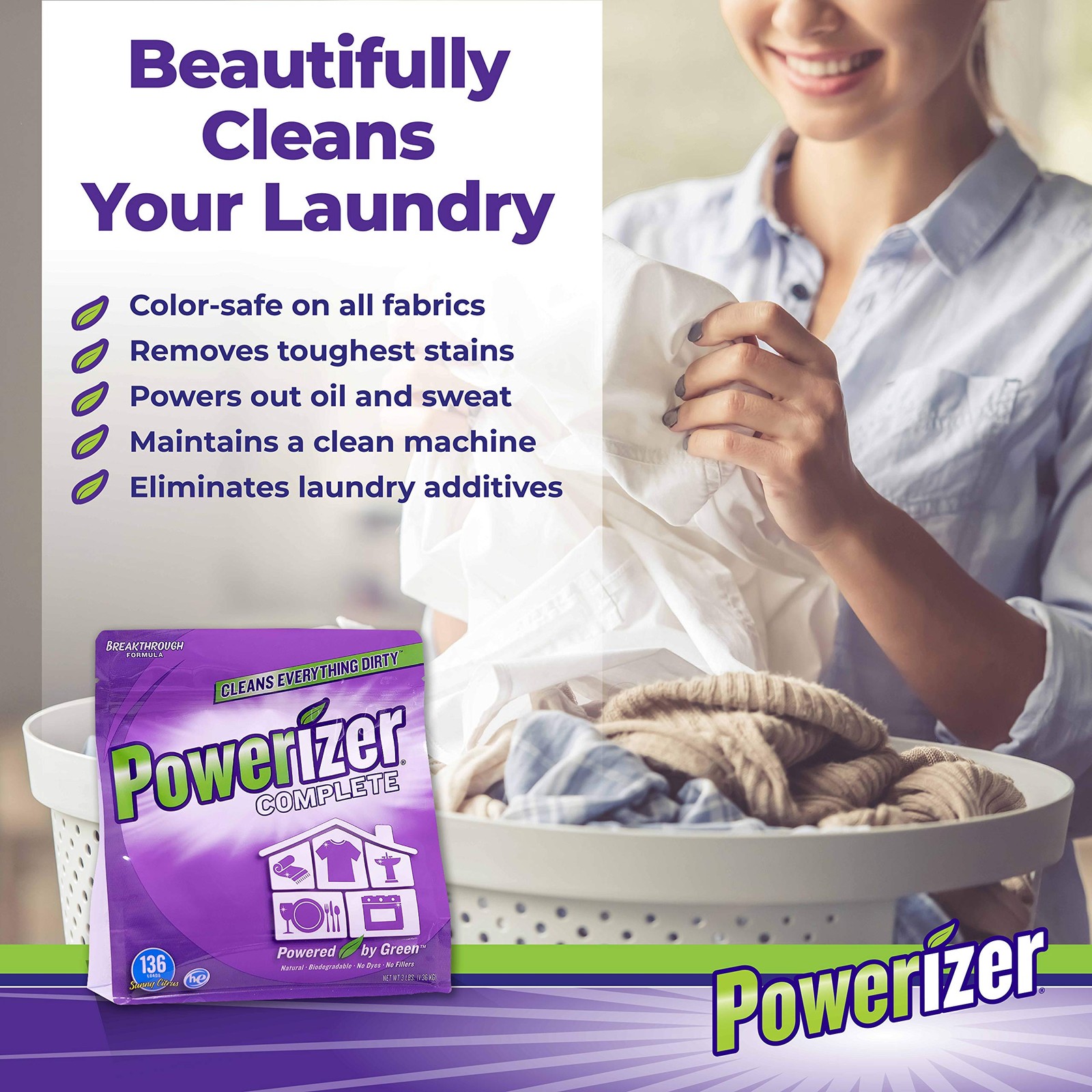 Complete Laundry Powder Detergent & Multipurpose Cleaner | 3 lb Detergent | 1…