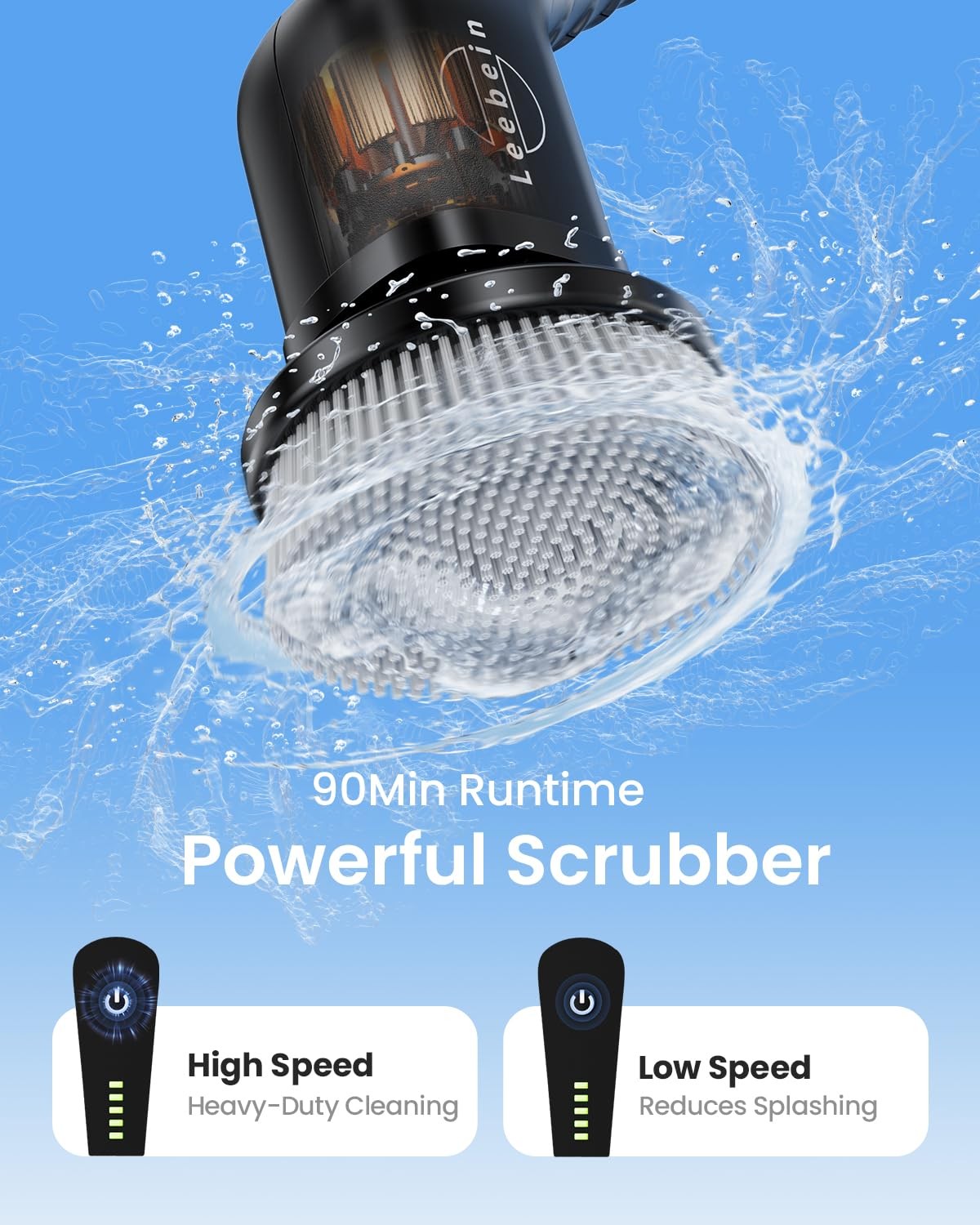 Electric Spin Scrubber, Cordless Cleaning Brush with 8 Replaceable Brush Head…