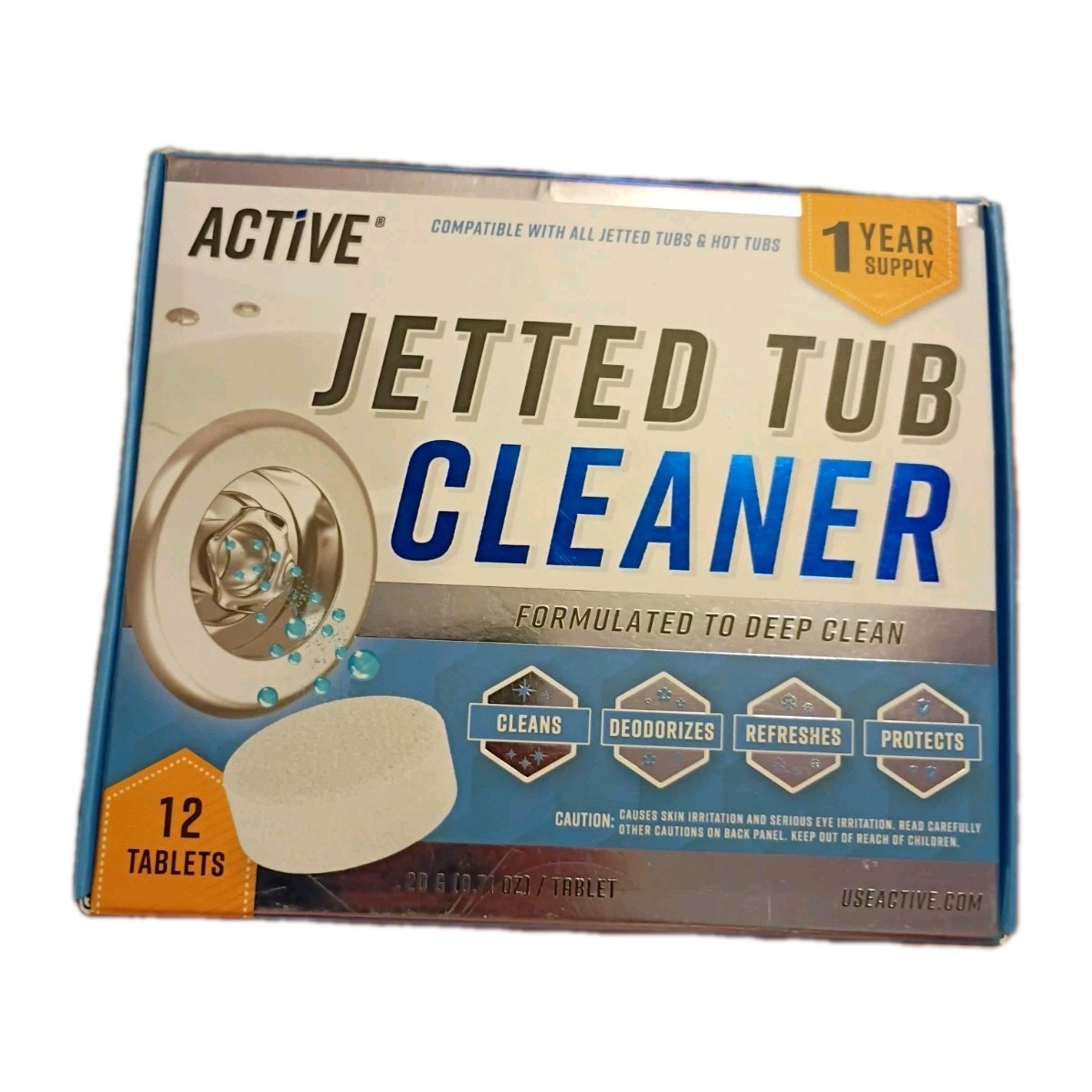 Active Jetted Tub Cleaner 12-Tablet Pack for Jacuzzi/Whirlpool NEW