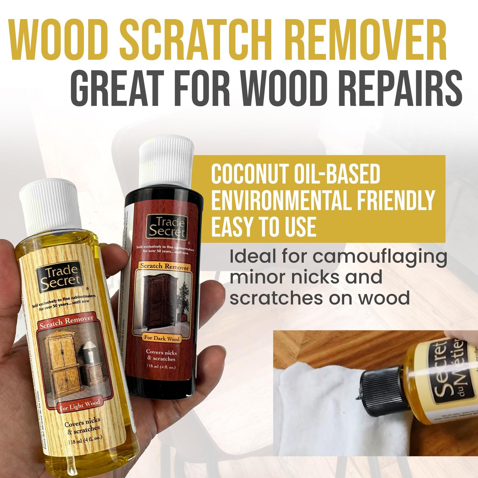 Complete Wood Furniture & Floor Restoration Kit – Scratch Repair and Polish S…