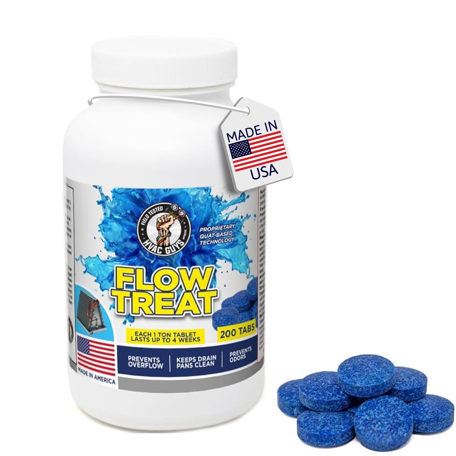 HVAC GUYS – Flow Treat Tabs – 200 Tablets | AC Drain Line Cleaner | Prevents …