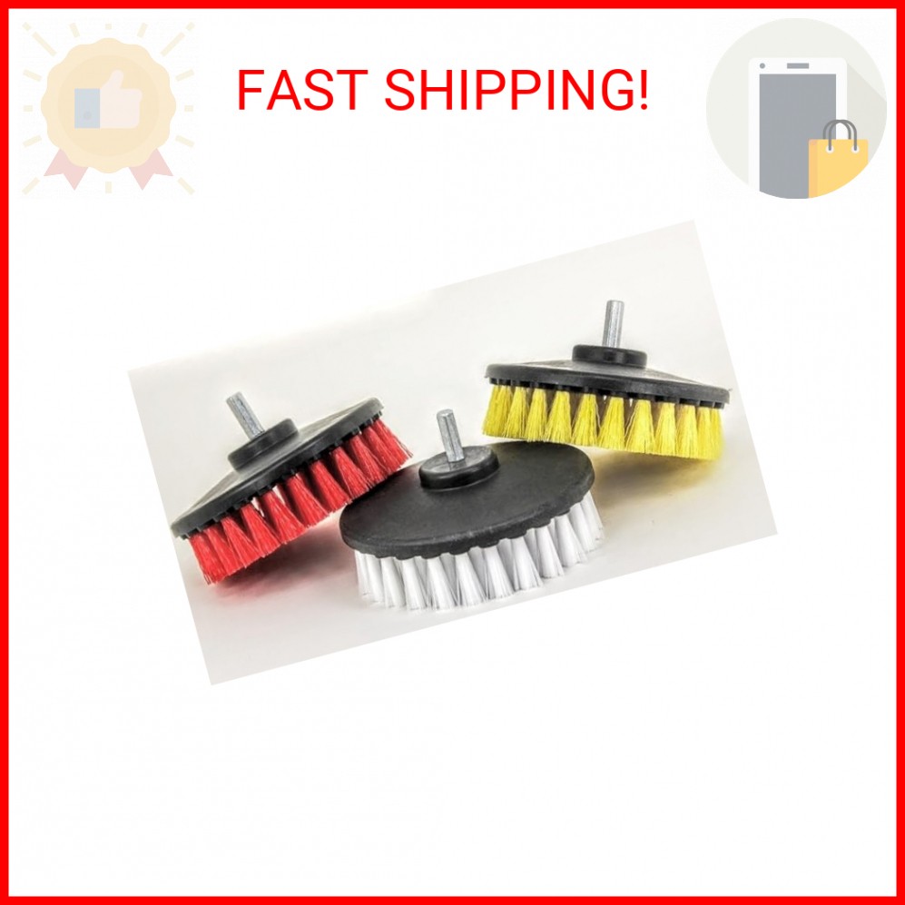 3pc Carpet Mat 5″ Round Brush w/Power Drill Attachment Car Care & Detailing Tool
