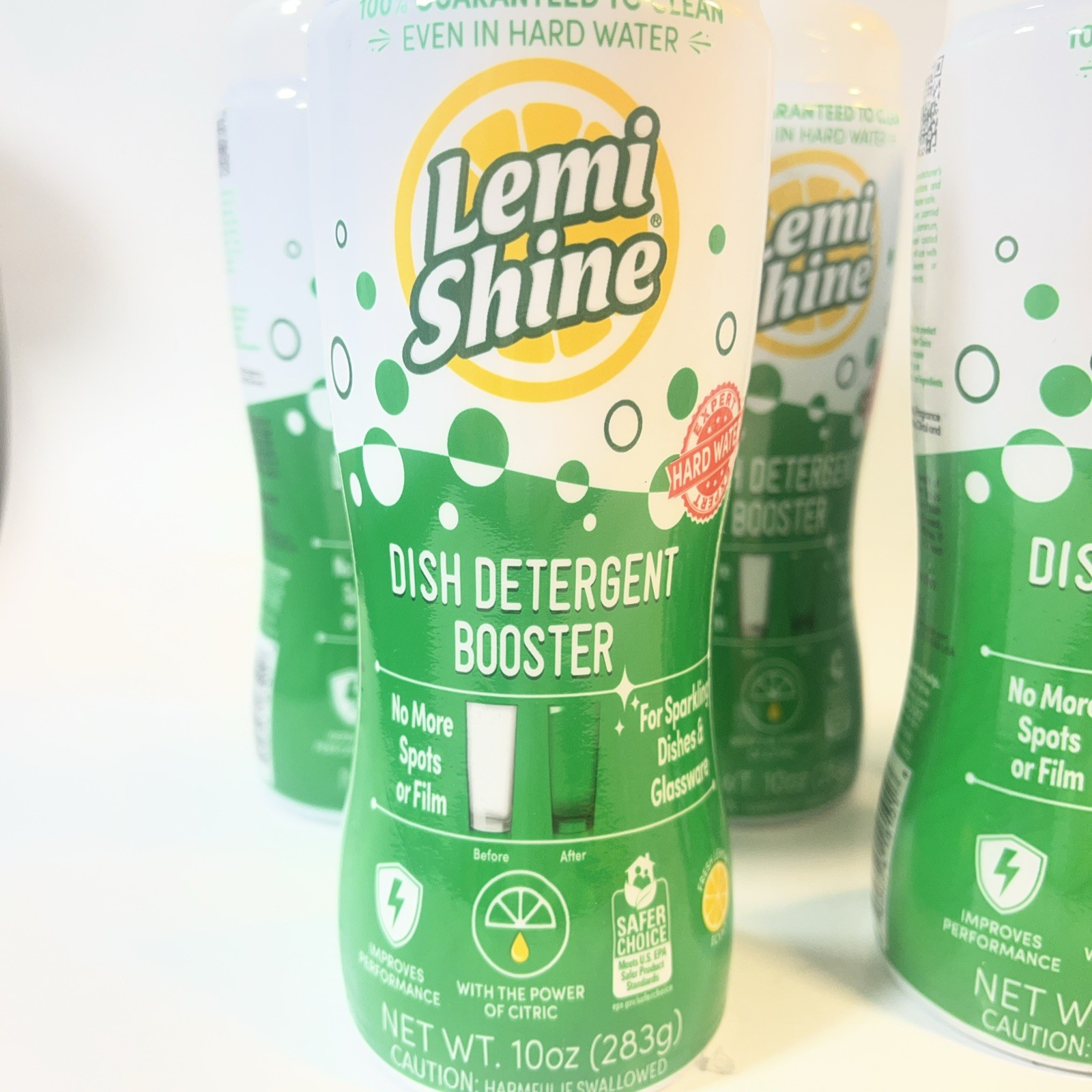 Lemi Shine Dish Detergent Booster 10 oz Pack of 7 Hard Water Stain Remover
