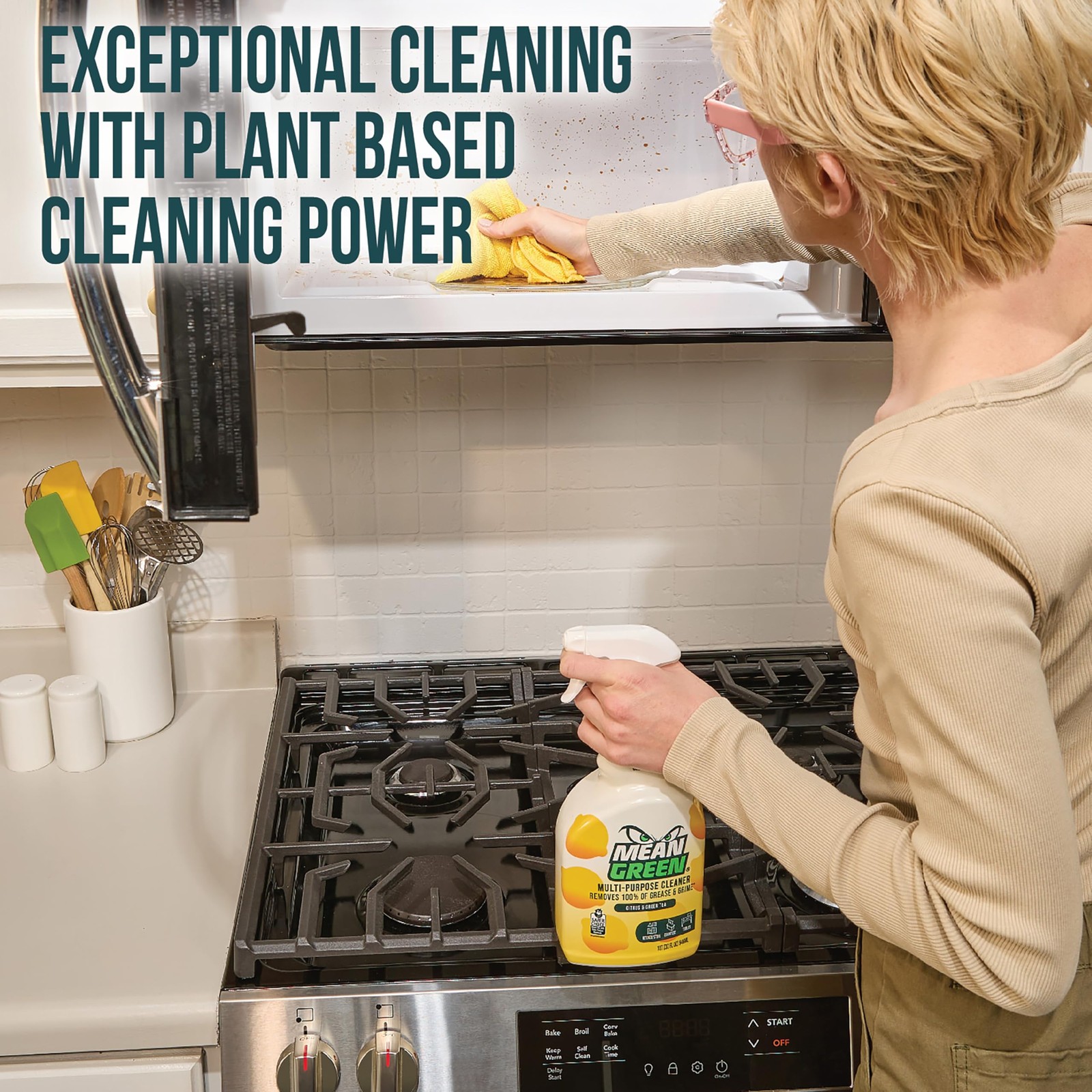 All Purpose Cleaner Citrus Green Tea 32oz Heavy Duty Grease Grime Kitchen Bathro