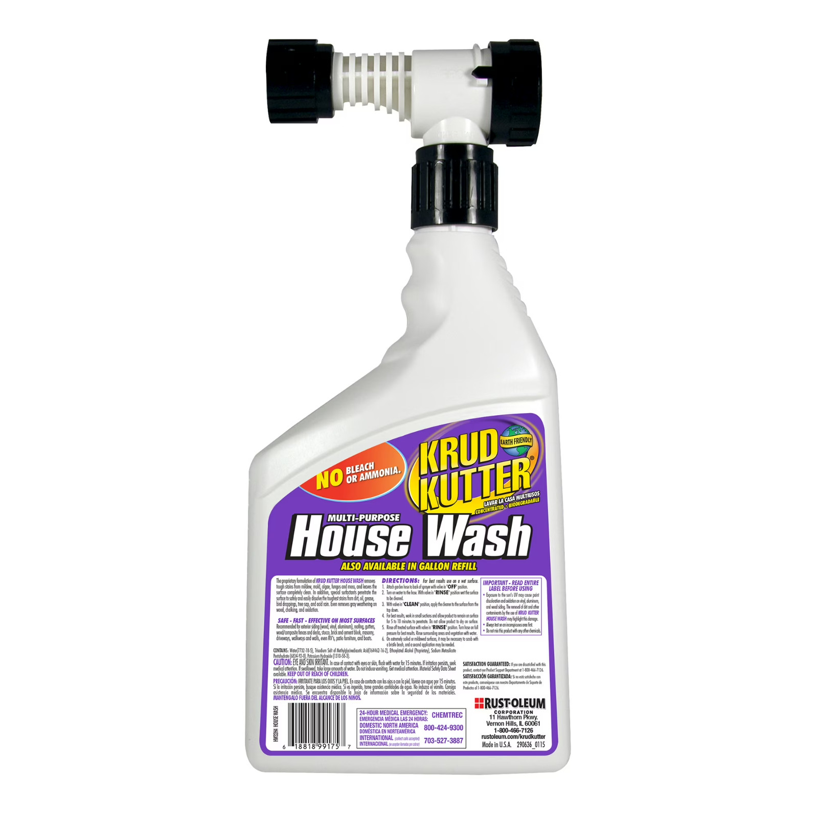 Krud Kutter Multi-Purpose House Wash Cleaner with Hose End, Concentrated 32 oz.