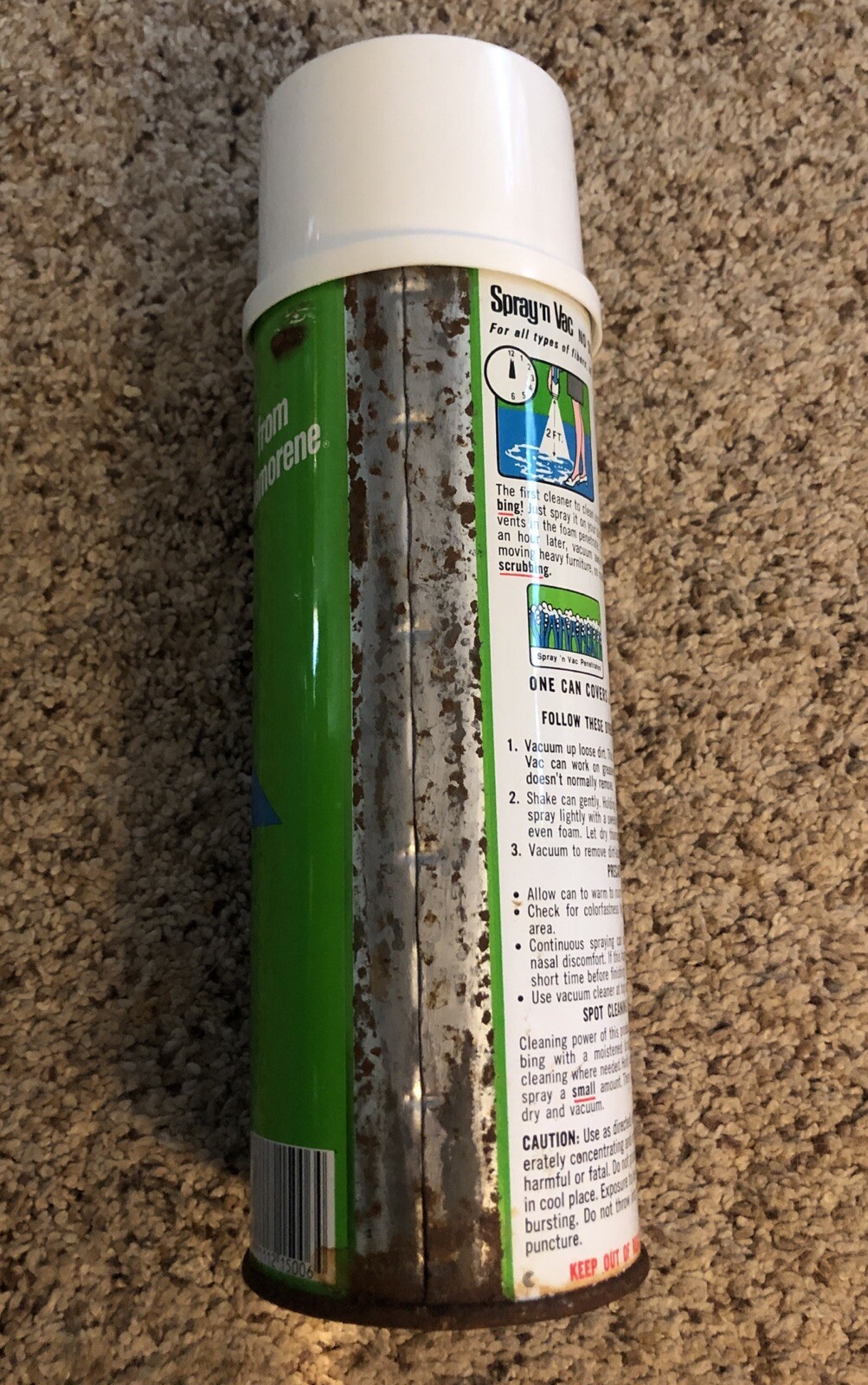 Vintage Glamorene SPRAY ‘N VAC No Scrub Rug Cleaner 24oz 90% Full Movie Prop