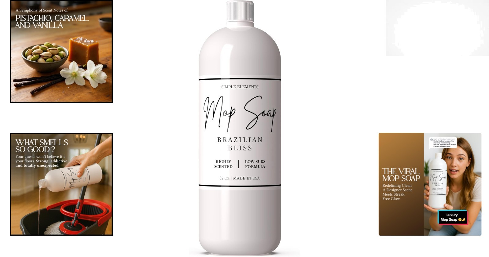 32oz Mop Soap with Brazilian Bliss Fragrance – Safe, Low Suds for All Mop Types