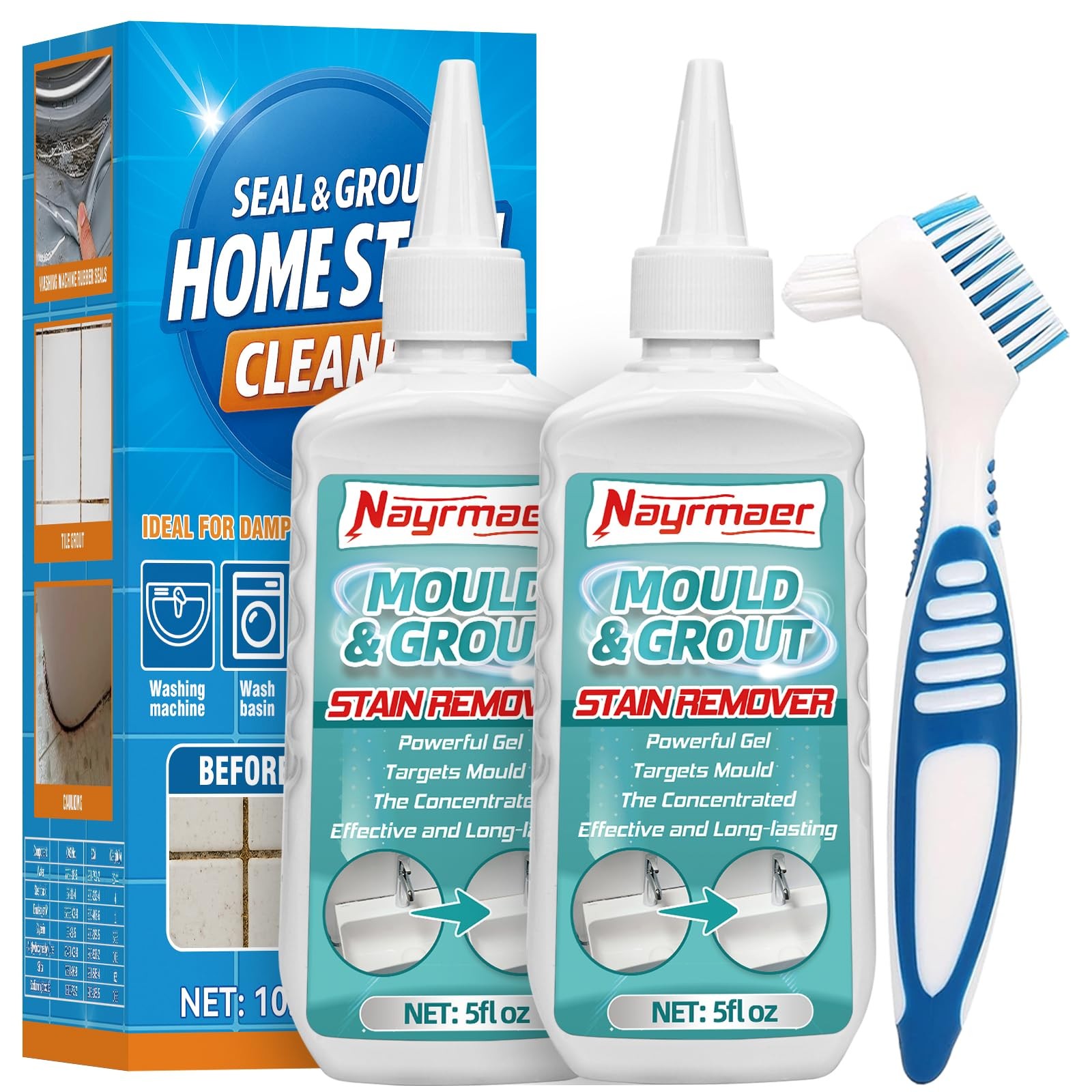 2 PCS Household Stain Remover Gel AllPurpose Cleaner Bathroom Shower Sink