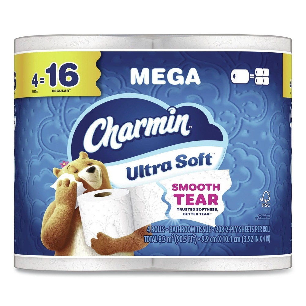 Charmin 08806CT Bathroom Tissue Mega Roll (208 SHT/RL, 4 RL/PK, 8 PK/CT) New