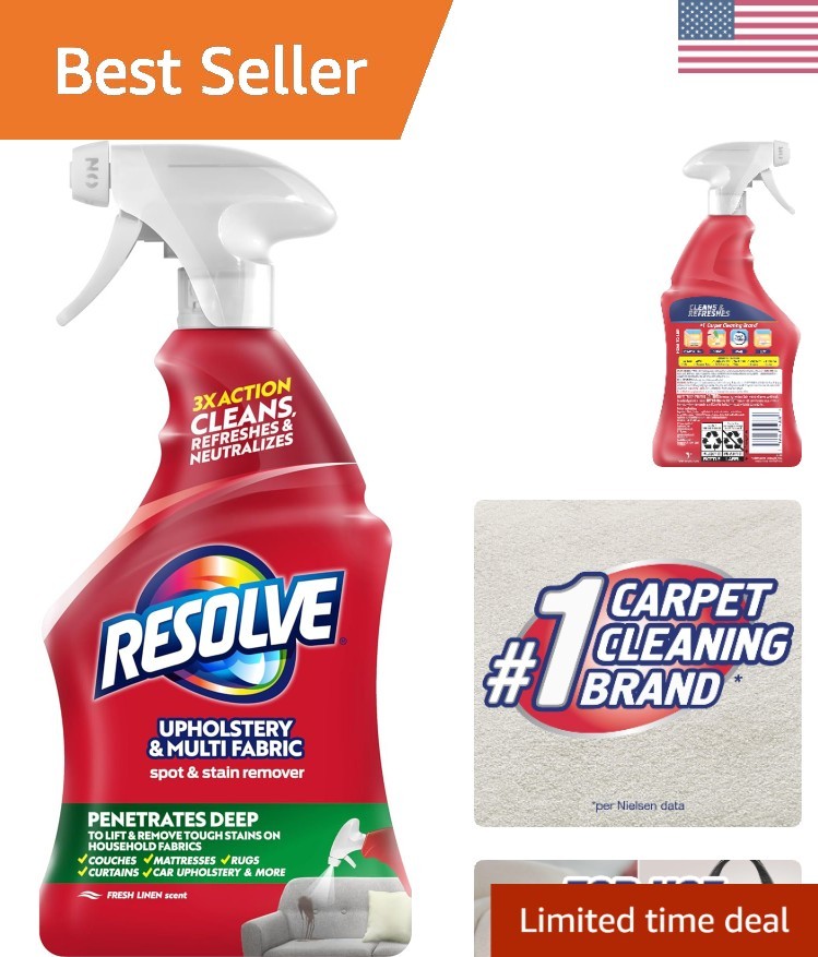 Carpet Cleaner, 22 fl oz Multi-Fabric Cleaner and Upholstery Stain Remover, C…
