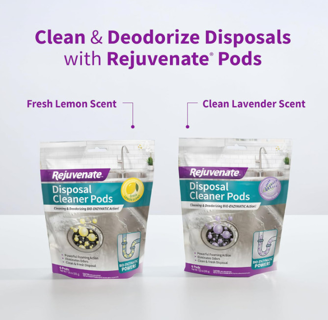 Rejuvenate Lavender Scent Disposer and Pipe Cleaner Odor Eliminator (6-Pack)