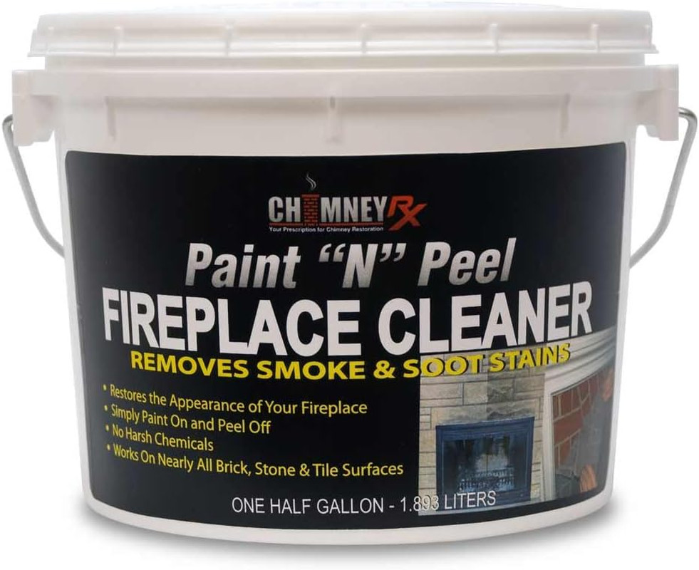 300467 Paint N Peel Fireplace Cleaner – Removes Smoke & Soot Stains from Brick,