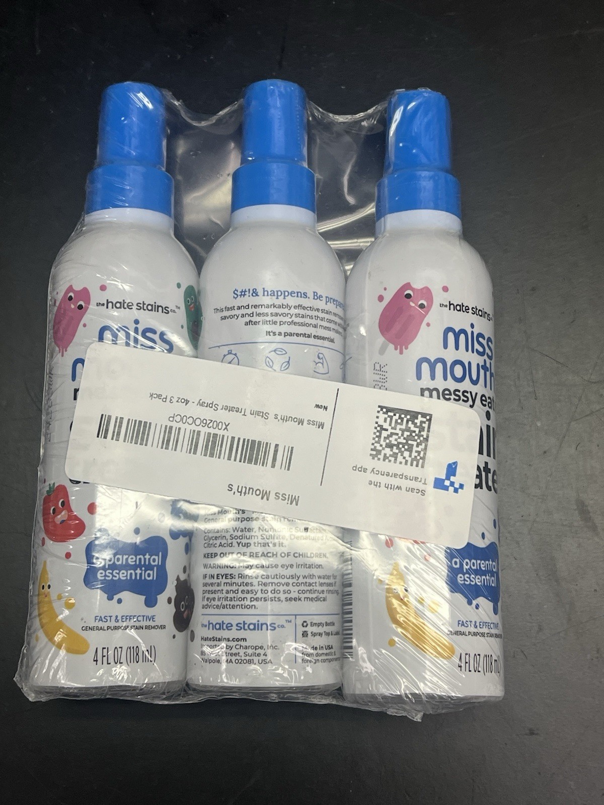 Miss Mouth’s Messy Eater Stain Treater Spray – 4oz – 3 Pack Stain Remover SEALED
