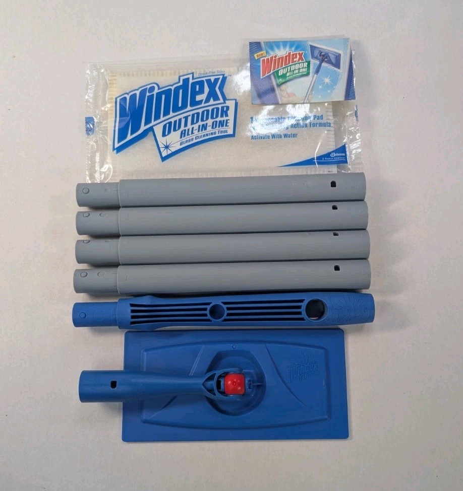 NEW Open Box Windex Outdoor All-In-One Glass Cleaning Tool Starter Kit