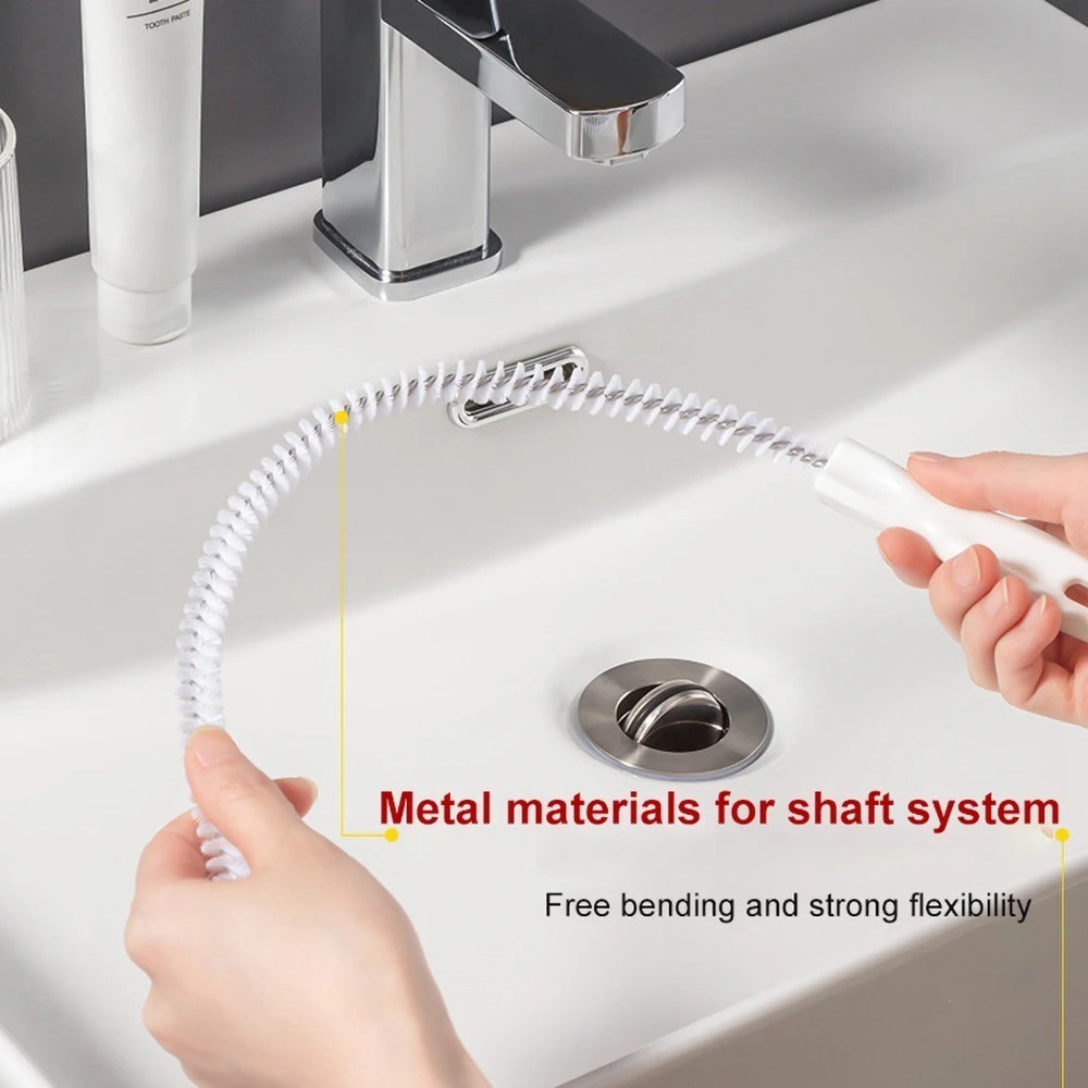 Flexible Drain Cleaner Brush Sink Sewer Hair Clog Remover Bathroom Tool