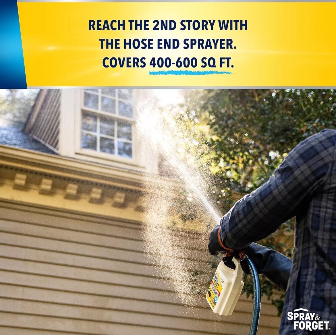 Spray & Forget 1-Quart Hose End Concentrated Roof Cleaner 32 Fl Oz (Pack of 1)