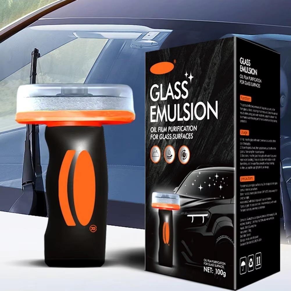 NEW 180ml Car Glass Oil Film Remover – Windshield Cleaner Brush, Water Repellent