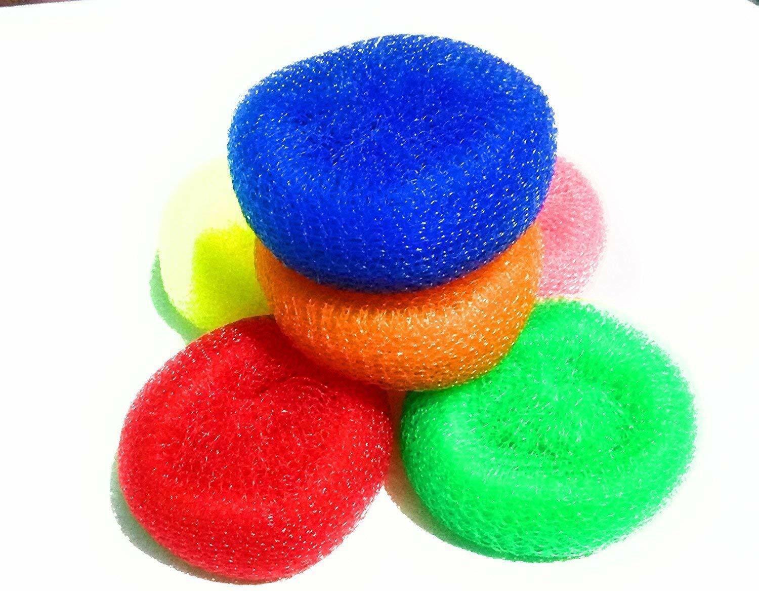 200 PC Nylon Plastic Cleaning Scrubber Kitchen Dish Pot Pan Washing Spiral Mesh