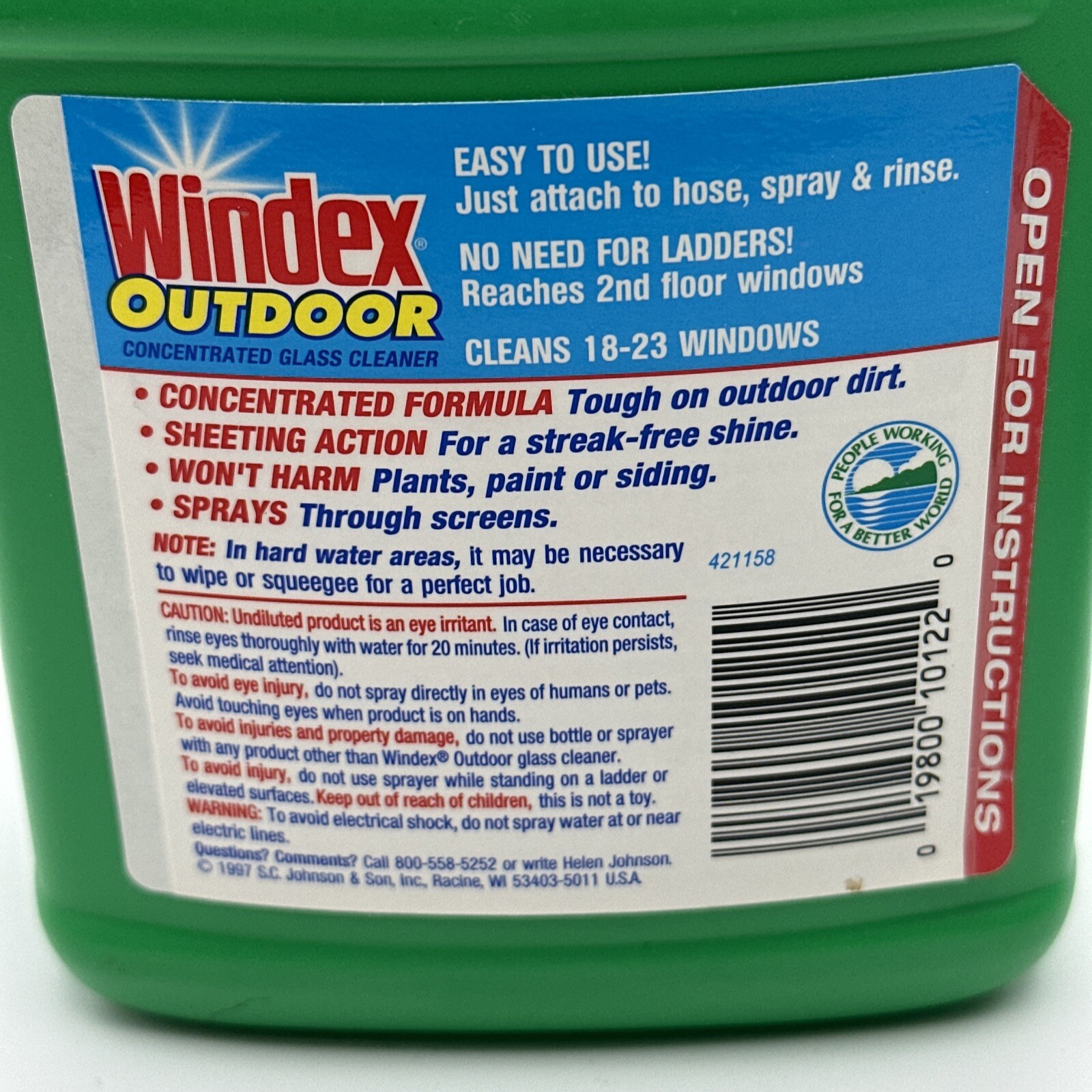 NOS Windex Outdoor Glass surface concentrated Cleaner 32.OZ EA (2pk)
