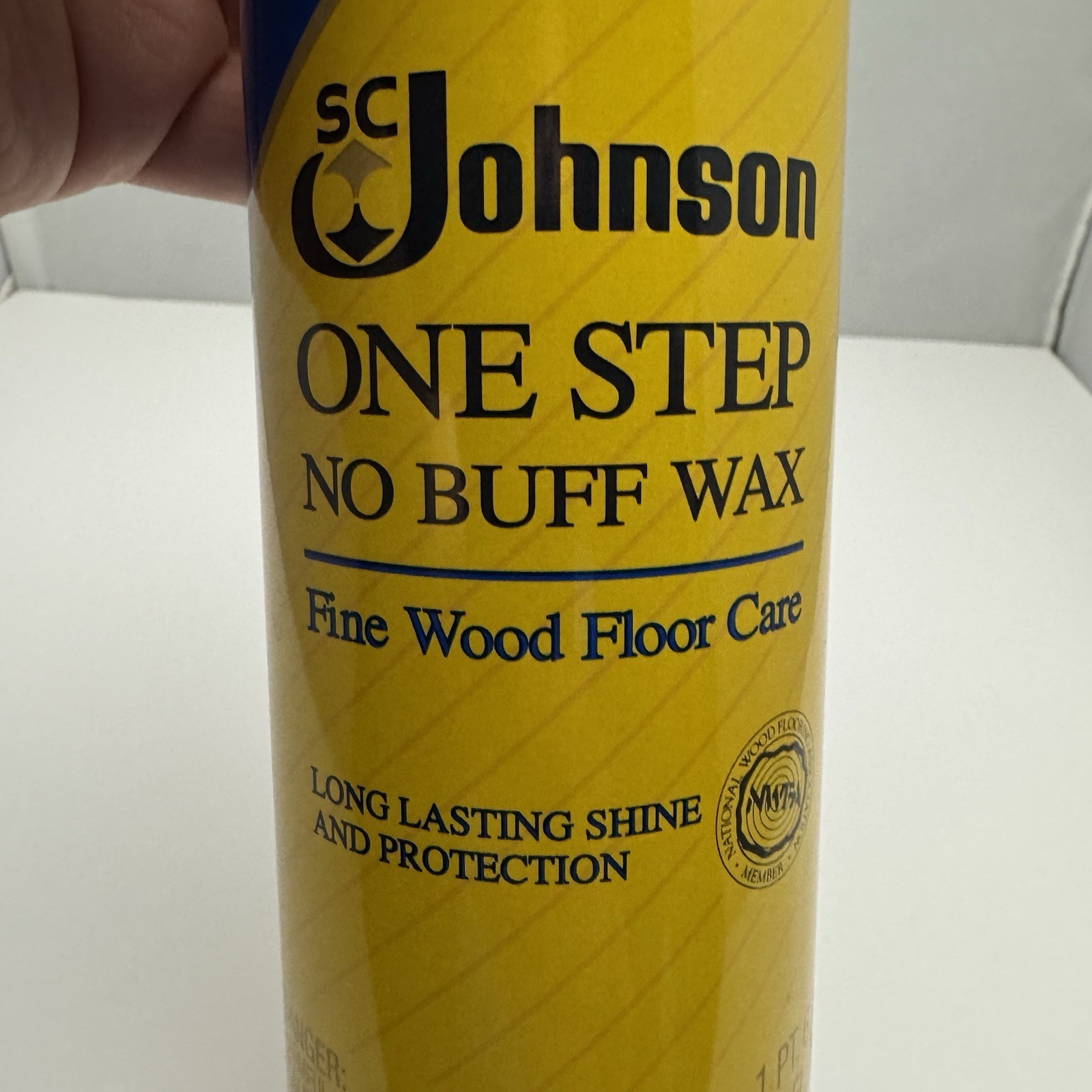 Vintage SC Johnson Original One Step No Buff Wax Fine Wood Floor Care 22oz