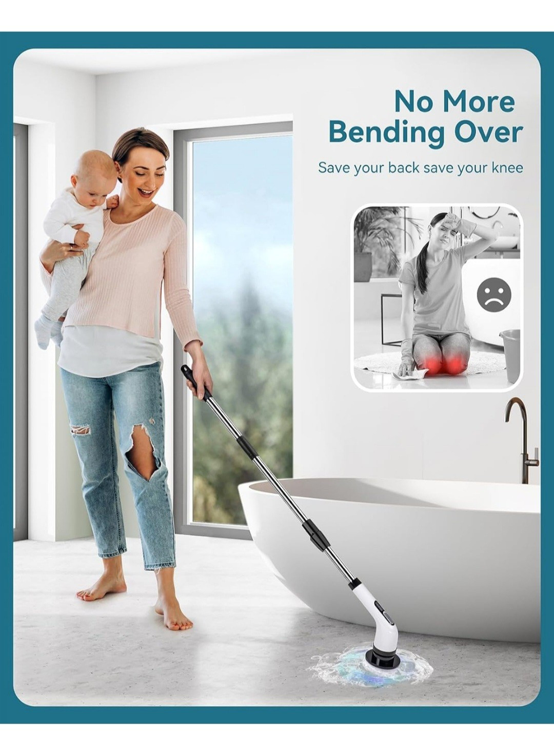 Highyes Electric Spin Scrubber 7-in-1 – Cordless, Waterproof, Rechargable NiB