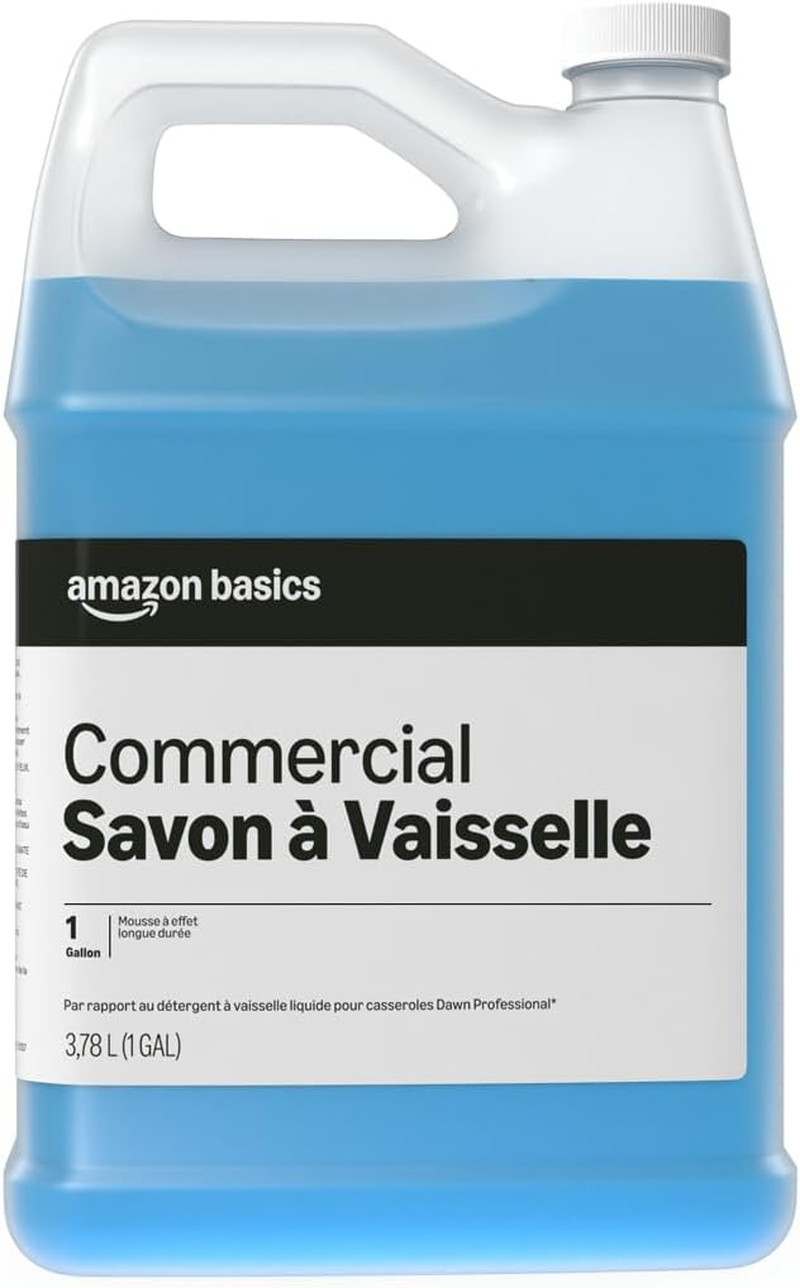 Commercial Liquid Dish Soap, Long-Lasting Suds, Concentrated Formula, 1 Gallon,